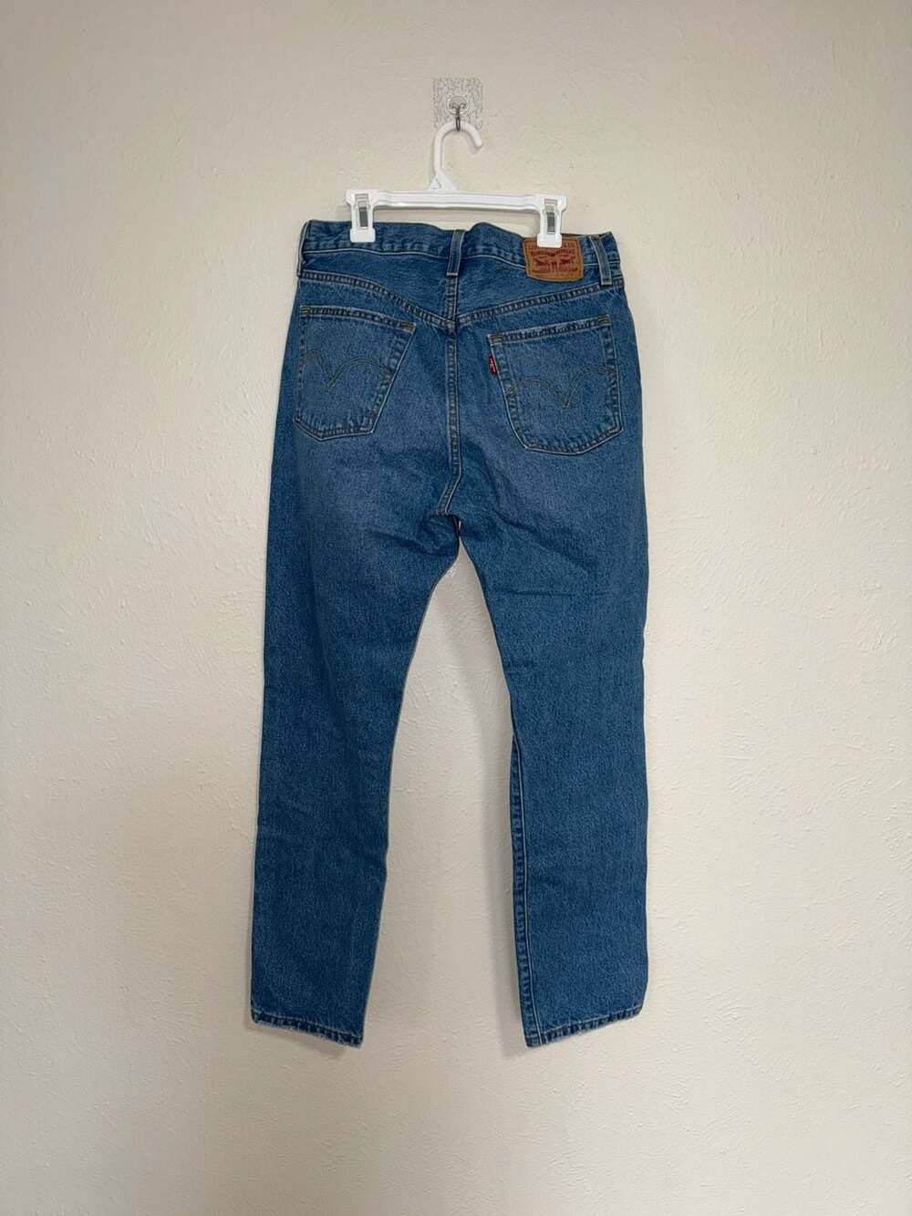 Levi's 501 Original Fit High Rise Distressed Straight Leg Jeans W29 L30 - Picture 3 of 9